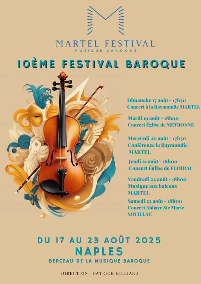 10ème Festival de Musique Baroque de Martel: Naples, Berceau de la Musique Baroque