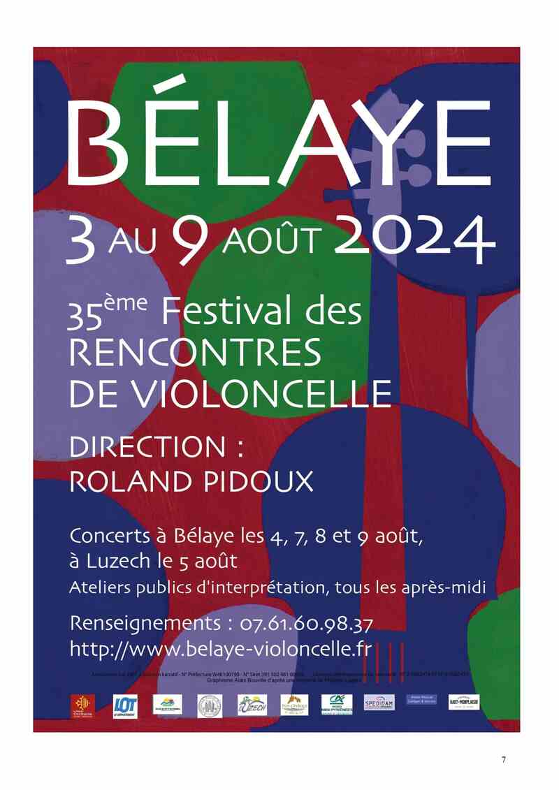 XXXVIèmes Rencontres de Violoncelle de Bélaye : Concert du mardi