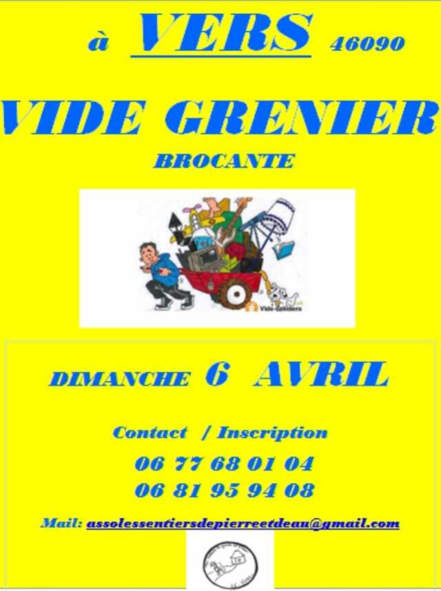 Vide grenier brocante à Vers