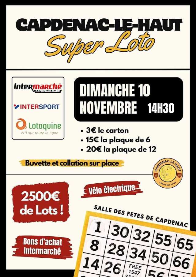 Super Loto à Capdenac-le-Haut