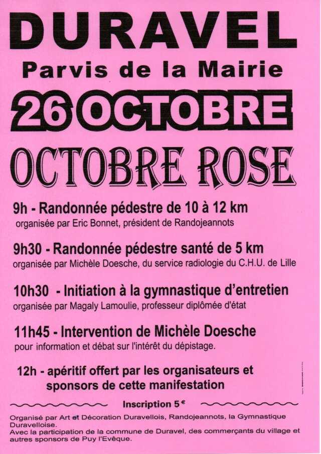 Octobre Rose : Randonnée à Duravel