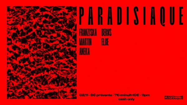 Paradisiaque w/ FRANZISKA BERNS / MARTIN ELBLE / ANEKA