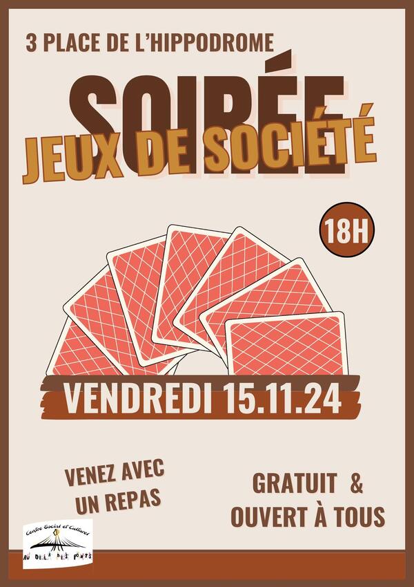 Soirée jeux de société