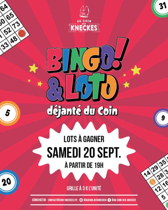 BINGO & LOTO DÉJANTÉ AU COIN