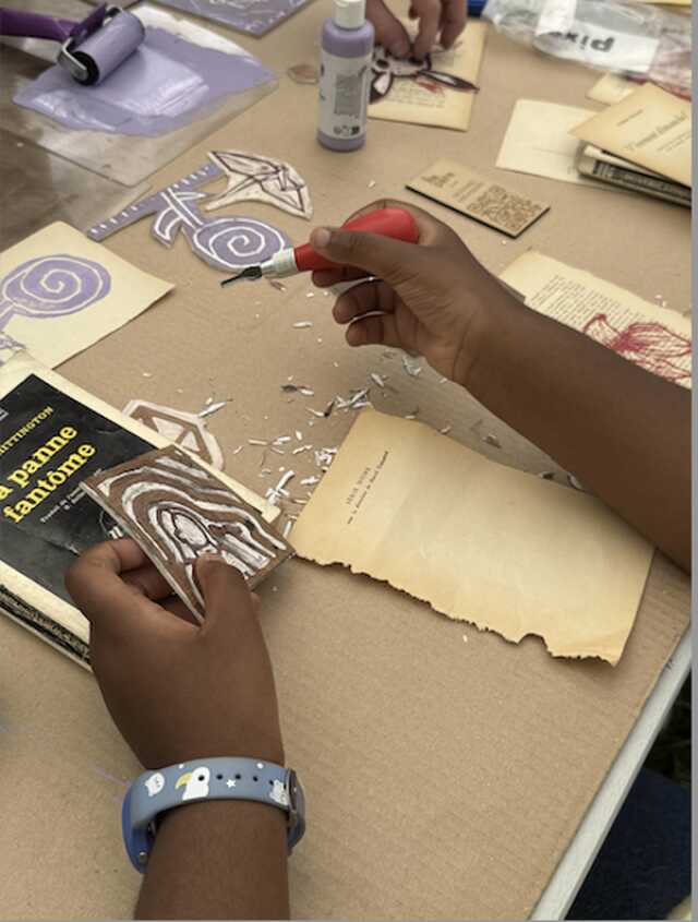 Noël Linogravé sur papier