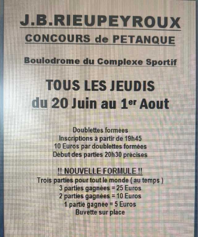 Concours de pétanque