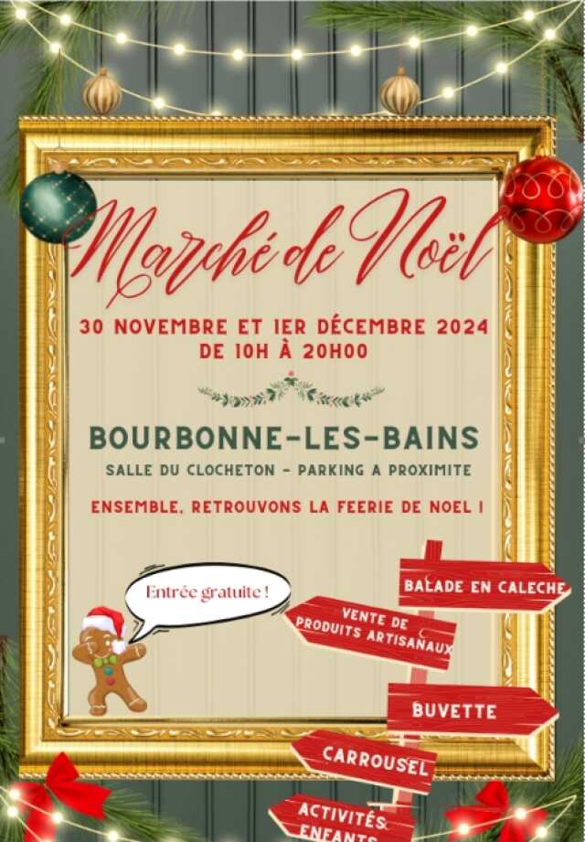 MARCHE DE NOEL PAR L'UNION DES COMMERCANTS BOURBONNECO