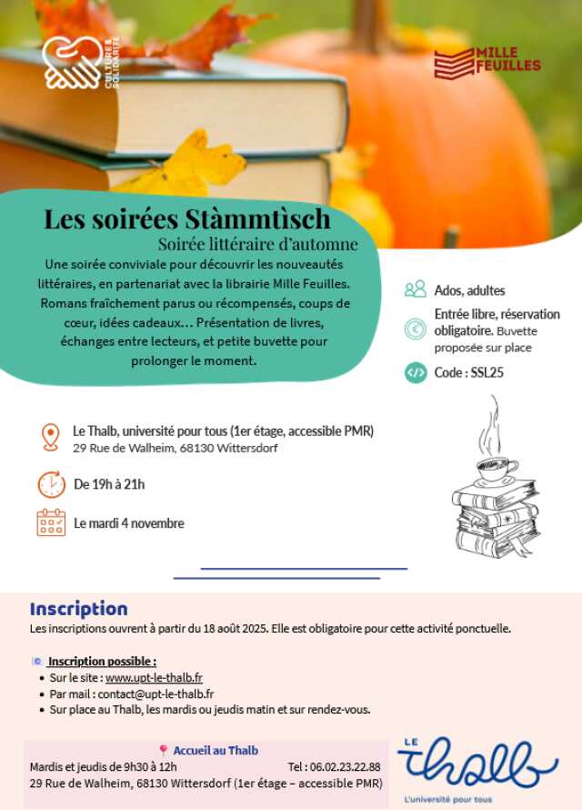 Soirée Stàmmtisch littéraire