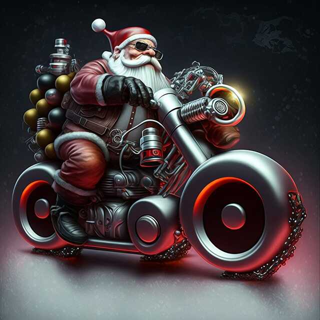 Les Pères Noël à moto