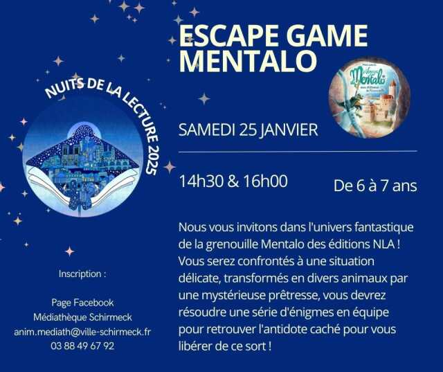 Nuits de la lecture : Escape Game