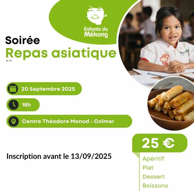 Repas asiatique solidaire - Enfants du Mékong
