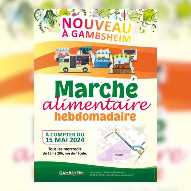 Marché alimentaire hebdomadaire de Gambsheim