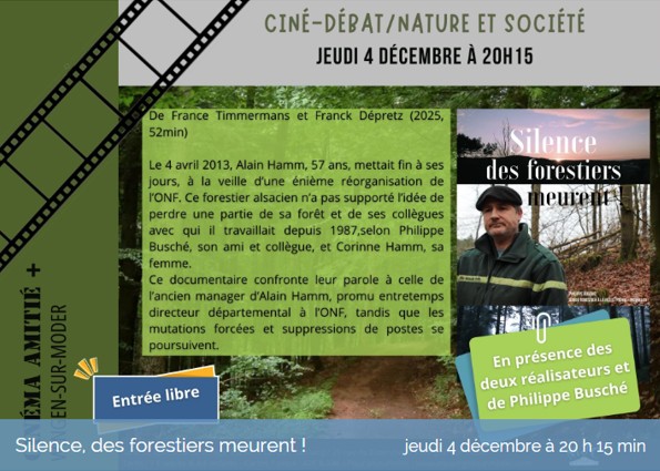 Ciné-débat : Silence, des forestiers meurent