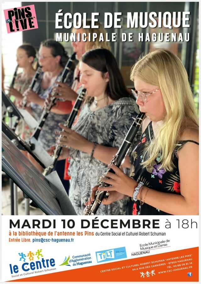 Concert à la bibliothèque des Pins avec l'Ecole de Musique