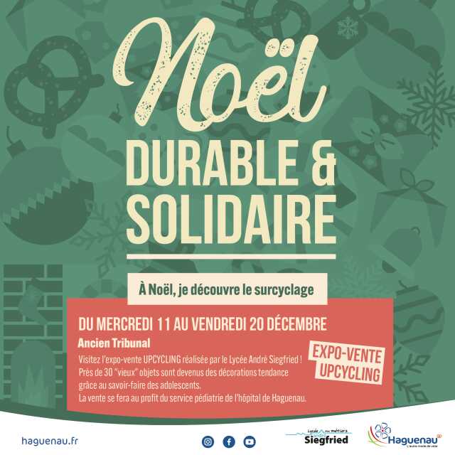 Noël durable : Expo-vente UPCYCLING, des cadeaux recyclés et uniques !