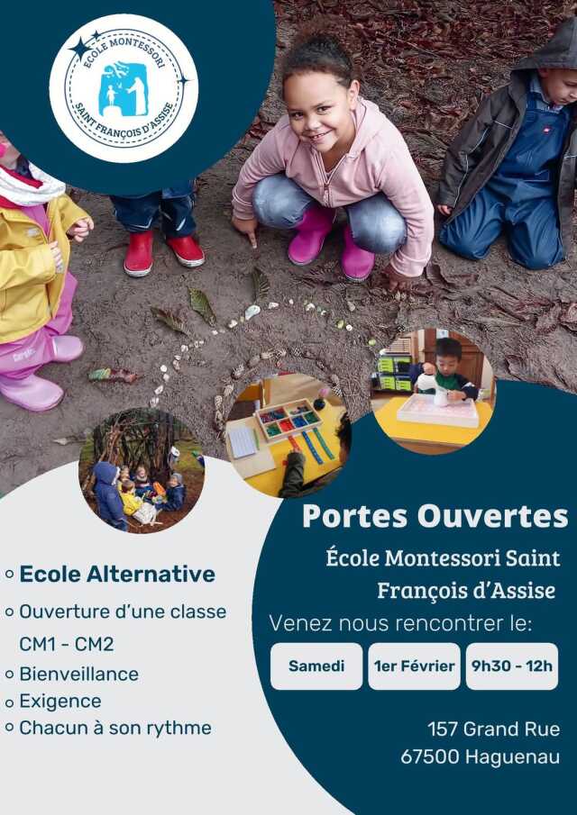 Portes Ouvertes Association Montessori Saint François d'Assise