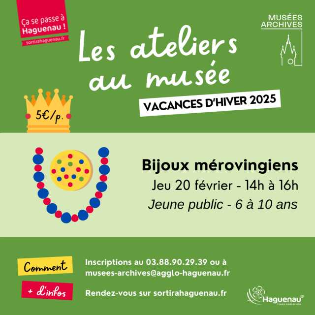 Atelier jeune public Bijoux mérovingiens