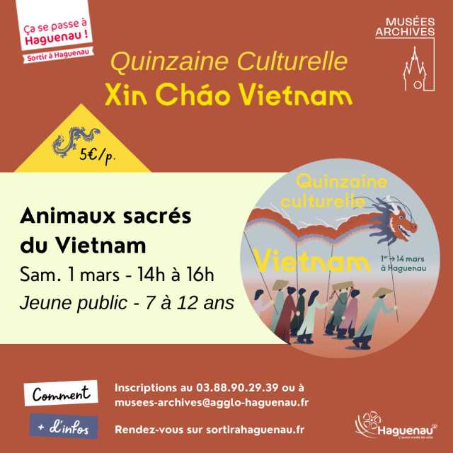 Atelier jeune public Animaux sacrés du Vietnam