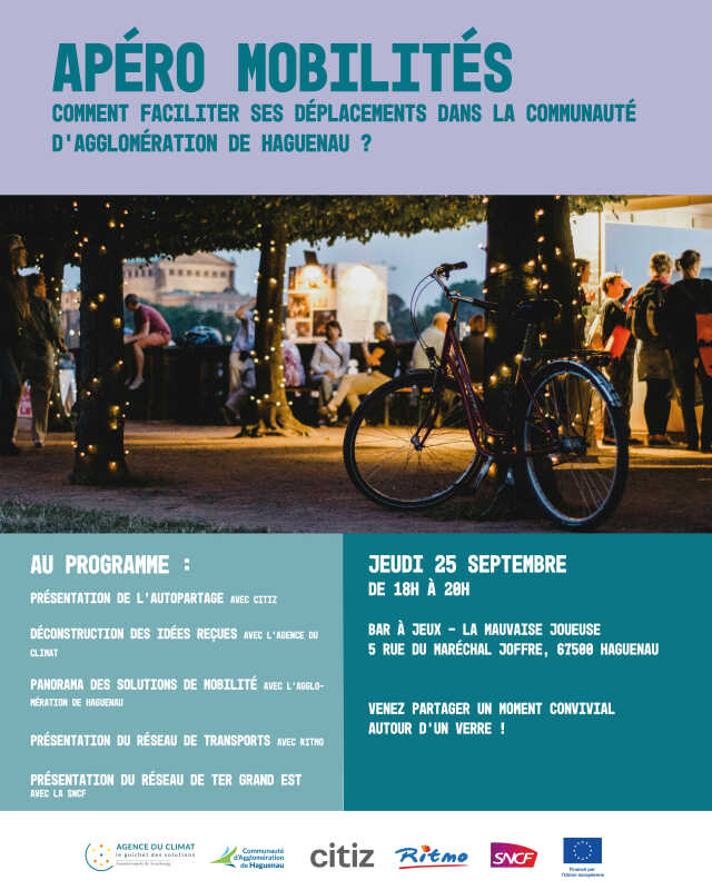 Apéro mobilité - faciliter ses déplacements dans la Communauté d'Agglomération de Haguenau