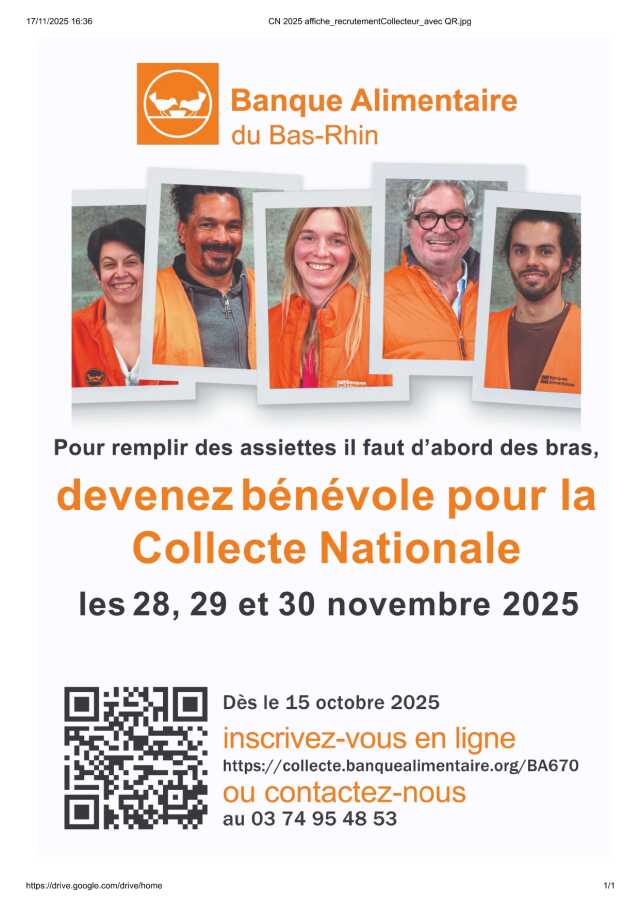 Collecte de la Banque Alimentaire du Bas-Rhin