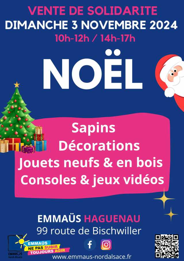 Vente de solidarité spéciale Noël