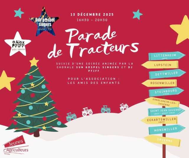 Parade de tracteurs illuminés