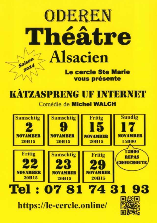 Théâtre alsacien : Kàtzaspreng uf Internet