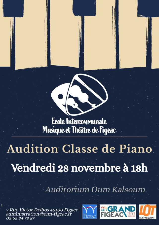 Audition classe de piano avec l'école de musique intercommunale de Figeac