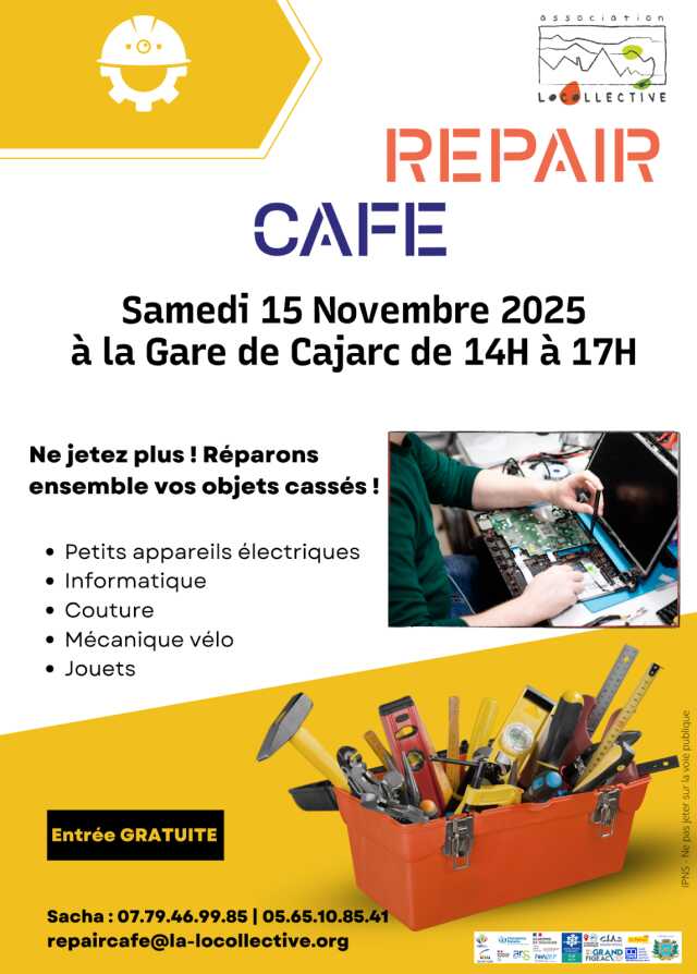Repair Café à la gare de Cajarc