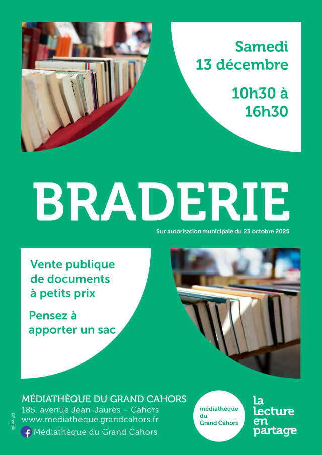 Braderie à la médiathèque du Grand Cahors