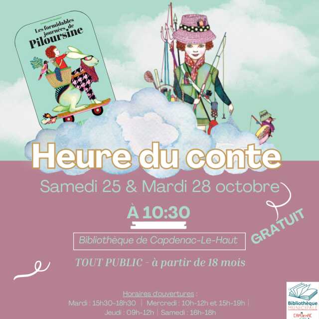 L'heure du conte  à la bibliothèque de Capdenac-le-Haut
