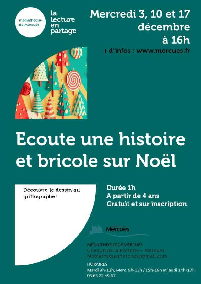 Écoute une histoire et bricole sur Noël