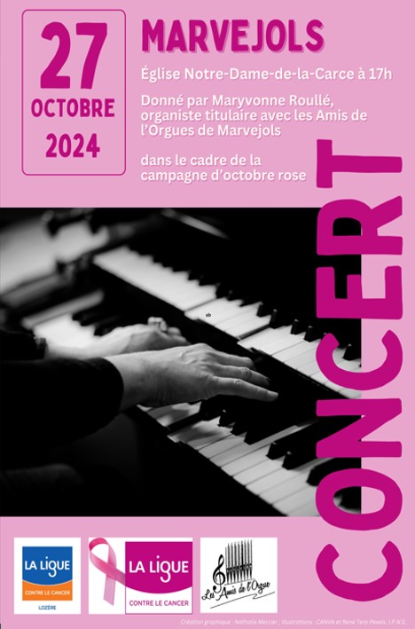 CONCERT D'ORGUE - OCTOBRE ROSE - MARYVONNE ROUILLÉ