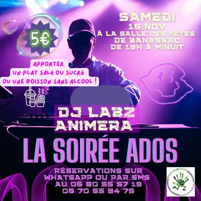 SOIRÉE ADOS AVEC DJ LABZ