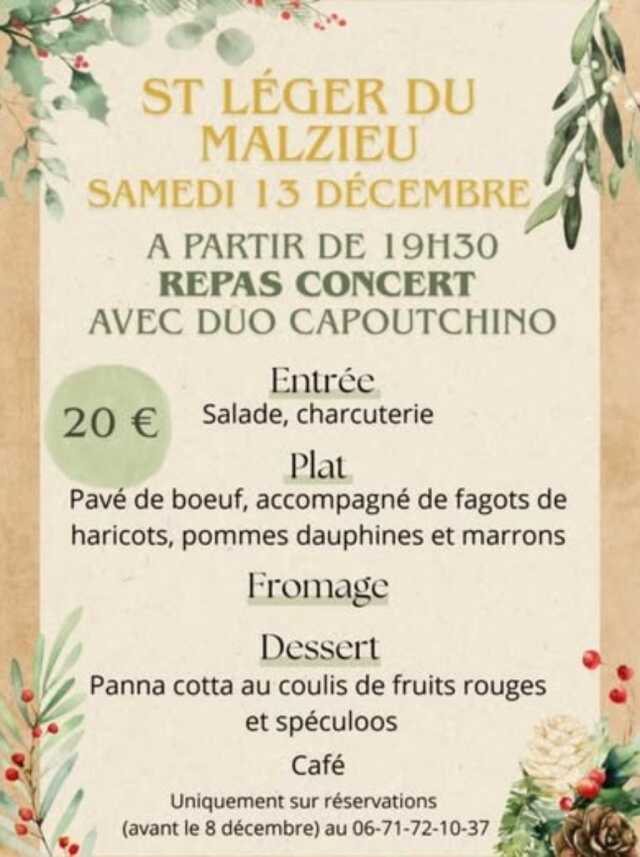 REPAS-CONCERT AVEC DUO CAPOUTCHINO