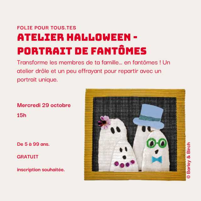 Atelier Halloween : portrait de fantômes, à la Micro-Folie Vallée du Thouet