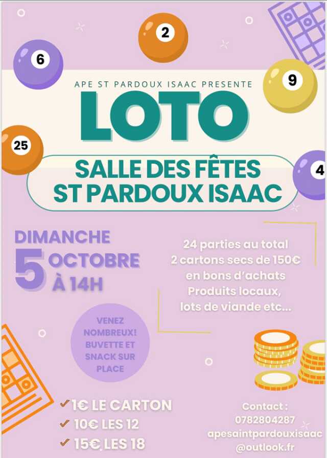 Loto de l'APE Saint-Pardoux