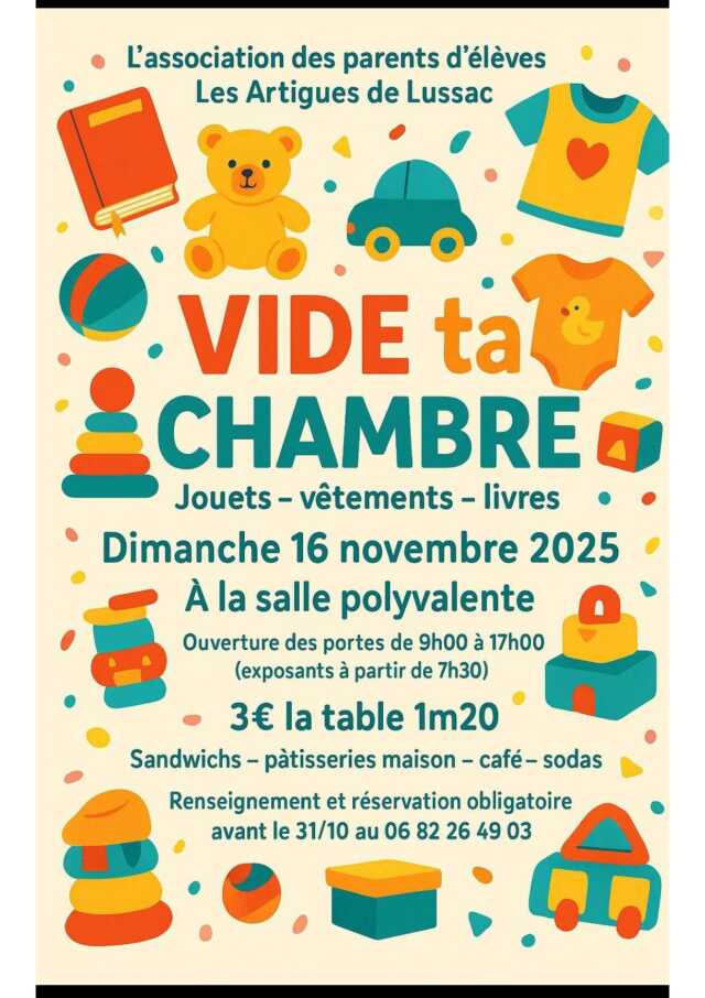 Vide ta chambre aux Artigues de Lussac