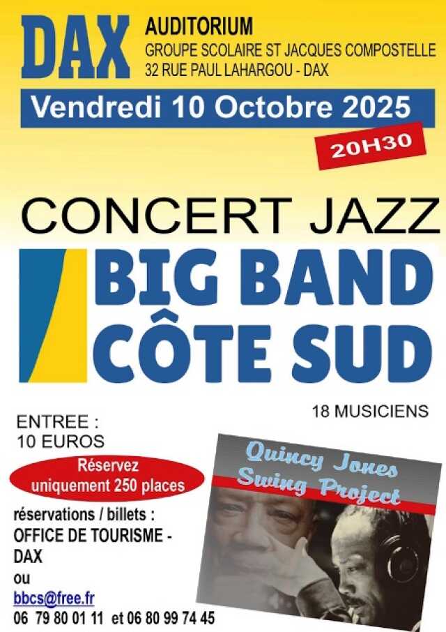 Concert jazz big band côte sud