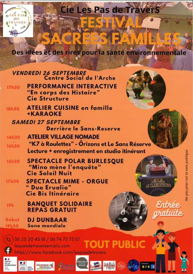 Festival sacrées familles - Des idées et des rires pour la santé environnementale