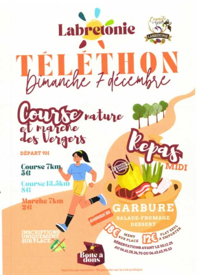 Téléthon : course nature et marche des vergers
