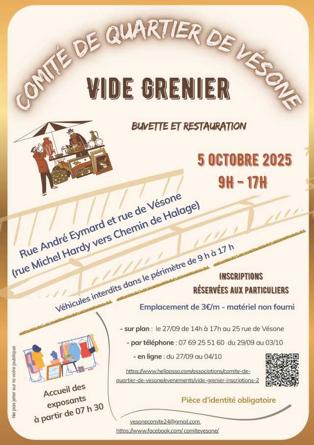 Vide Grenier - Quartier de Vésone