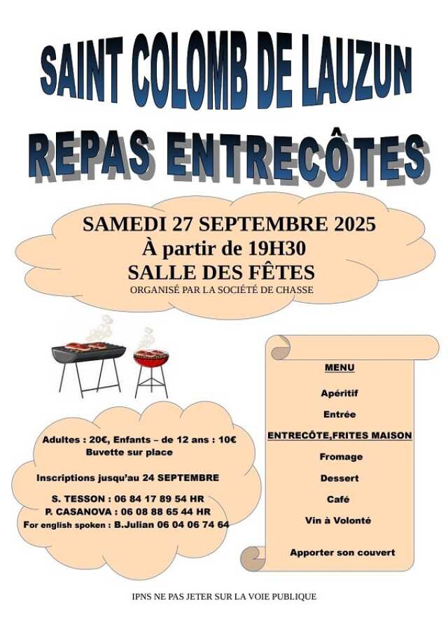 Repas entrecôte