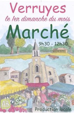 Marché mensuel de Verruyes (1er dimanche matin du mois)