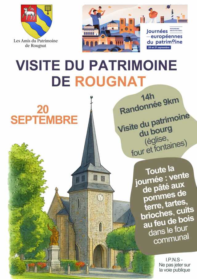 JEP 2025 : Visite du patrimoine du Bourg de Rougnat