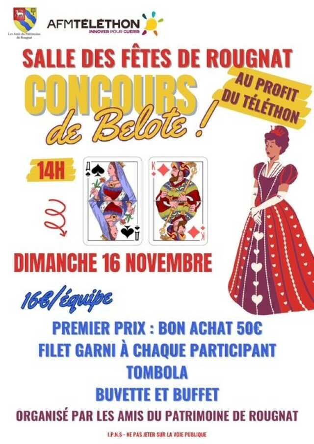 Concours de Belote au profit du téléthon