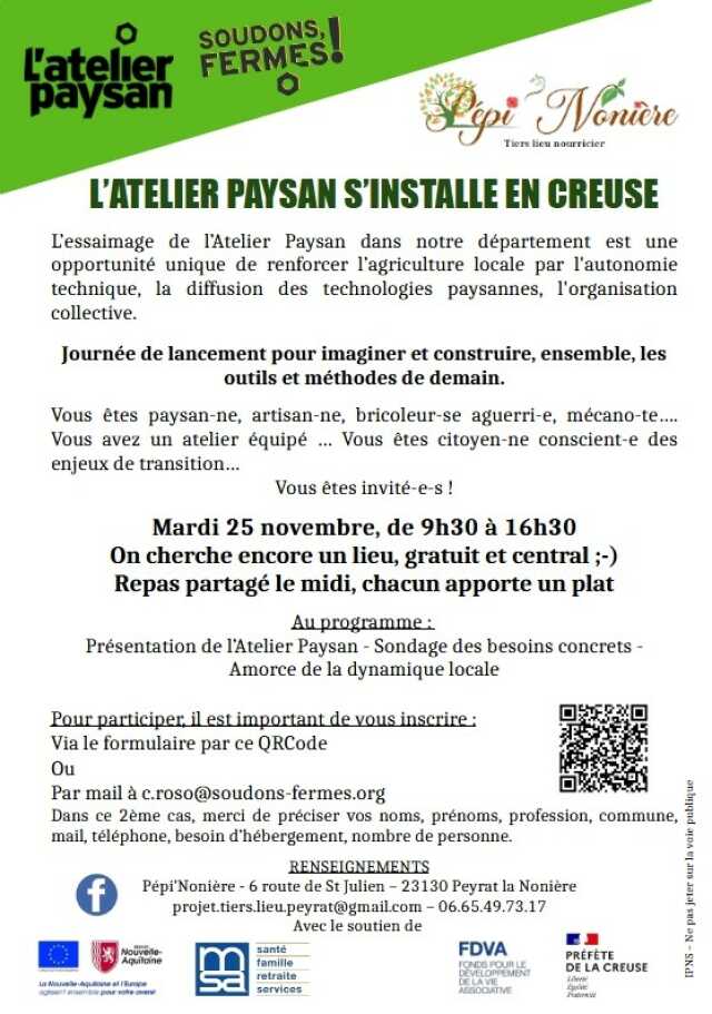Pépi'Nonière : L'Atelier Paysan s'intalle en Creuse