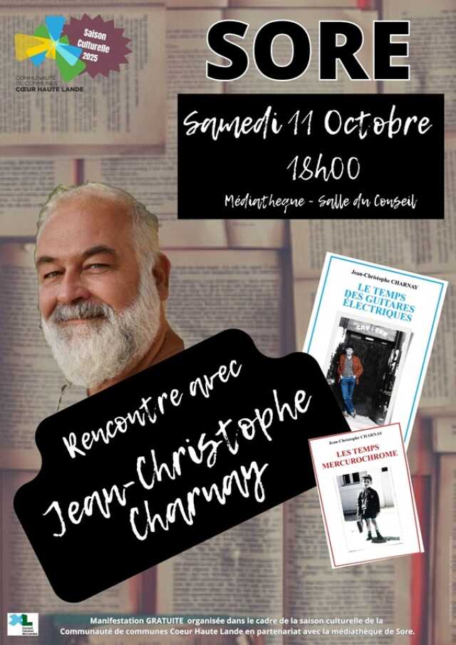 RENCONTRE litteraire et musicale avec JEAN-CHRISTOPHE CHARNAY