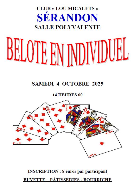 Concours de belote en individuel