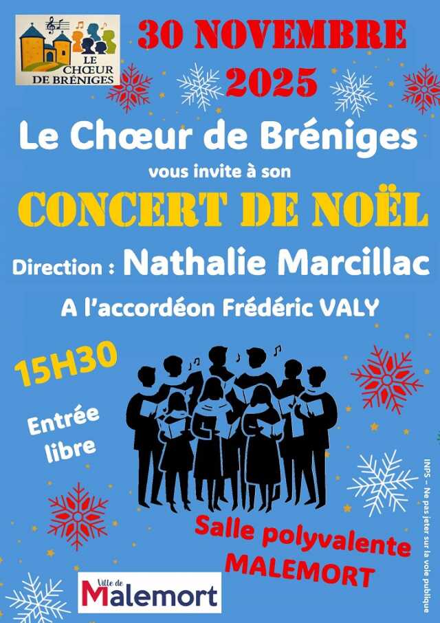 Concert de Noël avec le Choeur de Bréniges et l'Ensemble Scolaire Edmond Michelet